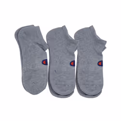 Champion Mens Low Cut Socks 3 Pack Regular Soft Cotton Gym Sports Trainer Socks - Grey, UK 6-12