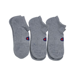 Champion Mens Low Cut Socks 3 Pack Regular Soft Cotton Gym Sports Trainer Socks - Grey, UK 6-12