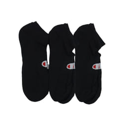 Champion Mens Low Cut Socks 3 Pack Regular Soft Cotton Gym Sports Trainer Socks - Black, UK 6-12