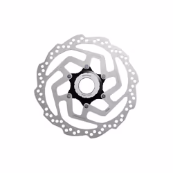 Shimano Tourney / TY SM-RT10 TX Centre-Lock Disc Rotor For Resin Pad Only - 160 MM, Silver / Black