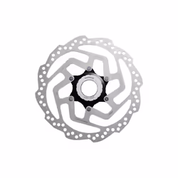Shimano Tourney / TY SM-RT10 TX Centre-Lock Disc Rotor For Resin Pad Only - 180 MM, Silver / Black