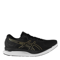 Asics Mens Gents Glideride Lace-Up Breathable Running Trainers Sports Shoes - Black/Gold, UK 7