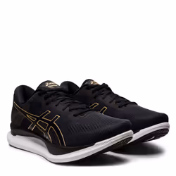 Asics Mens Gents Glideride Lace-Up Breathable Running Trainers Sports Shoes - Black/Gold, UK 7