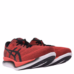 Asics Mens Gents Glideride Lace-Up Breathable Running Trainers Sports Shoes - Red/Black, UK 11.5