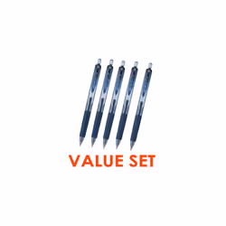 Uni-ball Signo RT Rubber Grip & Click Retractable Ultra Micro Point Gel Pens -0.38mm-blue black Ink-value Set of 5
