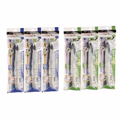Tombow Fudenosuke Brush Pen - Hard Type & Soft Type Earh 3 Pens Total 6 Pens Arts Value set.