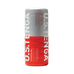Tenga U.S. DOUBLE HOLE CUP Male stroker Red Thermoplastic elastomer (TPE)