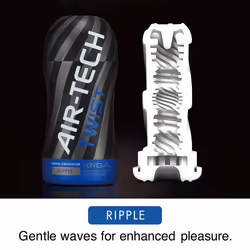 Tenga AIR-TECH TWIST RIPPLE Male stroker Black, Blue Thermoplastic elastomer (TPE)