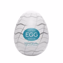 Tenga Egg Wavy II, Egg masturbator, Thermoplastic elastomer (TPE), 49 mm, 49 mm, 61 mm, 53 g