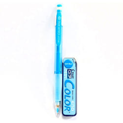 Pilot Color Eno Soft Blue Set  0.7mm Mechanical Pencil + Mechanical Pencil Lead 0.7mm  Soft Blue  10 Leads(Japan Import)