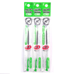 Pilot Hi-Tec-C Coleto Gel Ink Pen Refill 0.3mm  Apple Green  ? 3 Packs/total 3 pcs (Japan Import) [Komainu-Dou Original Package]