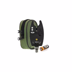 NGT Carp Fishing VX2 Black Bite Alarm with Volume and Tone Control with Battery