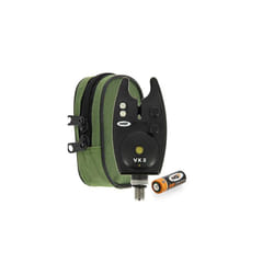 NGT Carp Fishing VX2 Black Bite Alarm with Volume and Tone Control with Battery