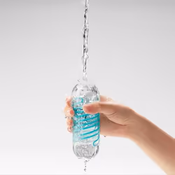 Tenga Spinner - 04 Pixel Male stroker Blue, Transparent