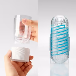 Tenga Spinner - 04 Pixel Male stroker Blue, Transparent - Additional view 4