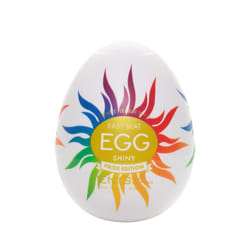 Tenga Egg Shiny Pride Edition Egg masturbator White Thermoplastic elastomer (TPE)