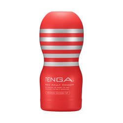 Tenga Original Vacuum Cup Male stroker Red, Silver Thermoplastic elastomer (TPE)