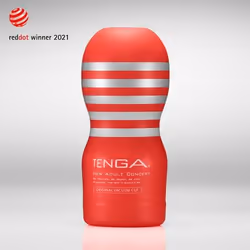 Tenga Original Vacuum Cup Male stroker Red, Silver Thermoplastic elastomer (TPE)