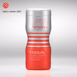 Tenga Dual Sensation Cup Male stroker Red, Silver Thermoplastic elastomer (TPE)