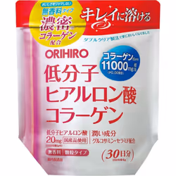 Orihiro Low molecular weight hyaluronic acid collagen bag type 180g Beautiful Skin Collagen