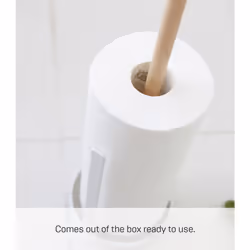 Yamazaki Home Toilet Paper Stocker Holds 3 Toilet Paper Rolls No Assembly Req White One Size
