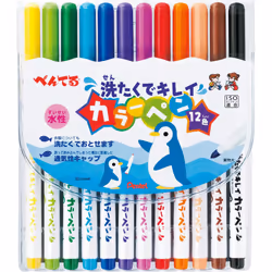 Pentel Washable Ink Color Marker Pen - 12 Color Set (japan import)