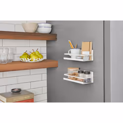 Yamazaki Home Magnetic Spice Storage Rack Organizer For Fridge - Steel