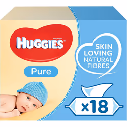 Huggies Pure Baby Wipes Bulk, 99% Water, Sensitive, 1008 Wet Wipes (18 packs x 56 Wipes)