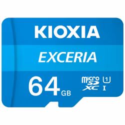 Kioxia Exceria, 64 GB, MicroSDXC, Class 10, UHS-I, 100 MB/s, Class 1 (U1)