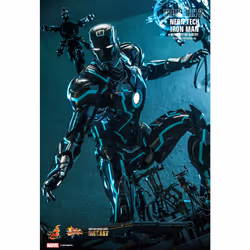 Hot Toys MMS672D50 - Marvel Comics - Iron Man 2 - Neon Tech Iron Man & Suit-Up Gantry Deluxe Version