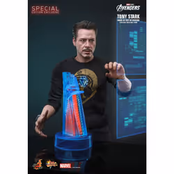 Figure Hot Toys MMS718B - Marvel Comics - Iron Man - Tony Stark Mark 7 Suit Up Version & Bonus Accessory