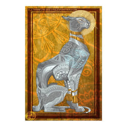 Vintage Egyptian Pet Cat Retro Canvas Paintings Ancient Egypt Pharaoh Golden Luxury Classical Art Poster Prints Home Wall De - white, 20x30cm No Frame