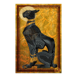 Vintage Egyptian Pet Cat Retro Canvas Paintings Ancient Egypt Pharaoh Golden Luxury Classical Art Poster Prints Home Wall De - black, 30x40cm No Frame