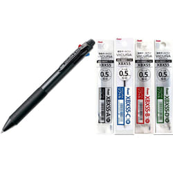 Pentel Ballpoint Pen Vicuna Extra Fine Black Red Blue Green Black BXC45A+ Refill Black/Blue/Red/Green XBXS5-A/C/B/D