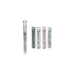 Pilot 4 Colors Ballpoint Pen  Acroball 4 Extra Fine  Black  Red  Blue & Green (BKAB-45EF-CSP) (Clear + Refill Set)