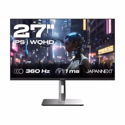 JAPANNEXT JN-27IPS360WQHDR-HSP, 68.6 cm (27"), 2560 x 1440 pixels, Wide Quad HD, LCD, 1 ms, Black, Silver