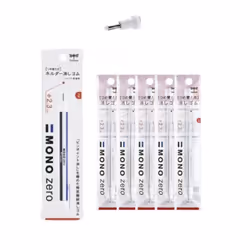 Tombow Mono Zero Pen-Style Eraser (1 Pen-Eraser & 10 Refills 2.3mm Round tip)