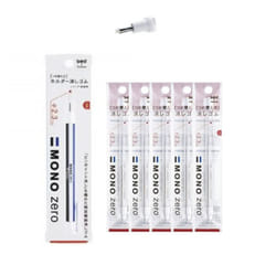 Tombow Mono Zero Pen-Style Eraser (1 Pen-Eraser & 10 Refills  2.3mm Round tip)