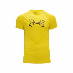 , 2XL) UNDER ARMOUR Dri-Fit Mens T Shirts Quick Dry Sport - Yellow (Tattoo