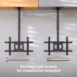 ONKRON Ceiling mount for TV 32"-80" max 68 kg, tilt-swivel, black - Additional view 6
