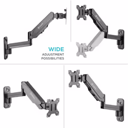 ONKRON TV Wall Mount Bracket for 13" - 32-Inch Screens Full Motion Monitor with Gas Spring G150 Black