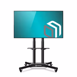ONKRON Mobile TV Stand Rolling TV Cart for 40 to 65 Inch LCD LED TV Screens TS1351 Black