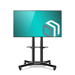 ONKRON Mobile TV Stand Rolling TV Cart for 40 to 65 Inch LCD LED TV Screens TS1351 Black