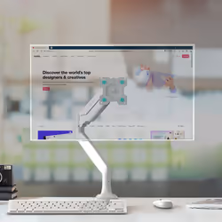 ONKRON Monitor Desk Mount for 13 - 32 Inch G100 White