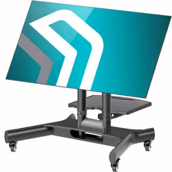 ONKRON Tilting Mobile TV Stand for 32 - 70 Inch TS1350 Black