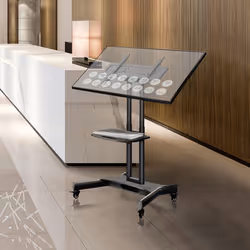 ONKRON Tilting Mobile TV Stand for 32 - 70 Inch TS1350 Black - Additional view 6