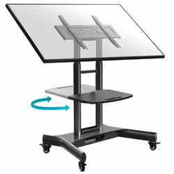 ONKRON Tilting Mobile TV Stand for 32 - 70 Inch TS1350 Black - Additional view 7