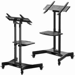 ONKRON Tilting Mobile TV Stand for 32 - 70 Inch TS1350 Black - Additional view 8