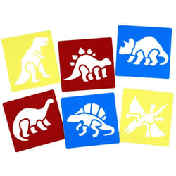 Anthony Peters Washable plastic stencils - Dinosaur themed - 15cm x15cm - Childrens arts and crafts