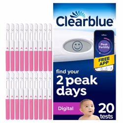 Clearblue Digital Ovulation Tests Kit (OPK) Proven to Help You Get Pregnant, 1 Digital Holder and 20 Ovulation Tests, Packagi ...